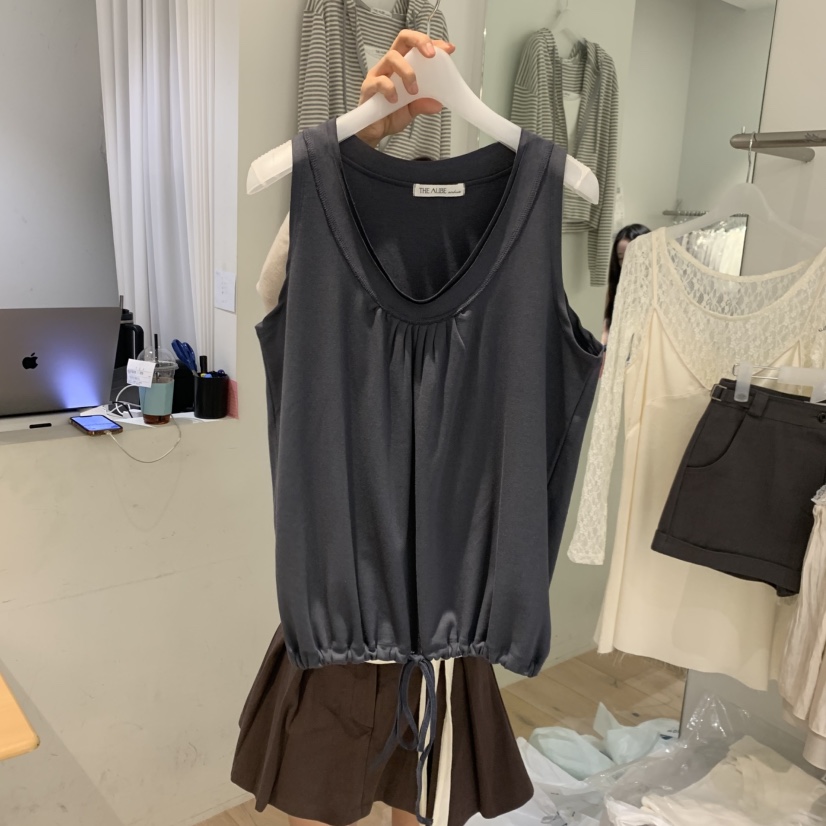 AUBE韓國直郵實拍女士新款職業時尚推薦人氣26春夏吊帶背心AUBE吊帶/背心圖色2