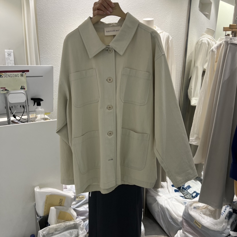 SENDTWO韓國代購女裝新品推薦26春夏時尚人氣熱賣職業夾克SENDTWO夾克圖色2