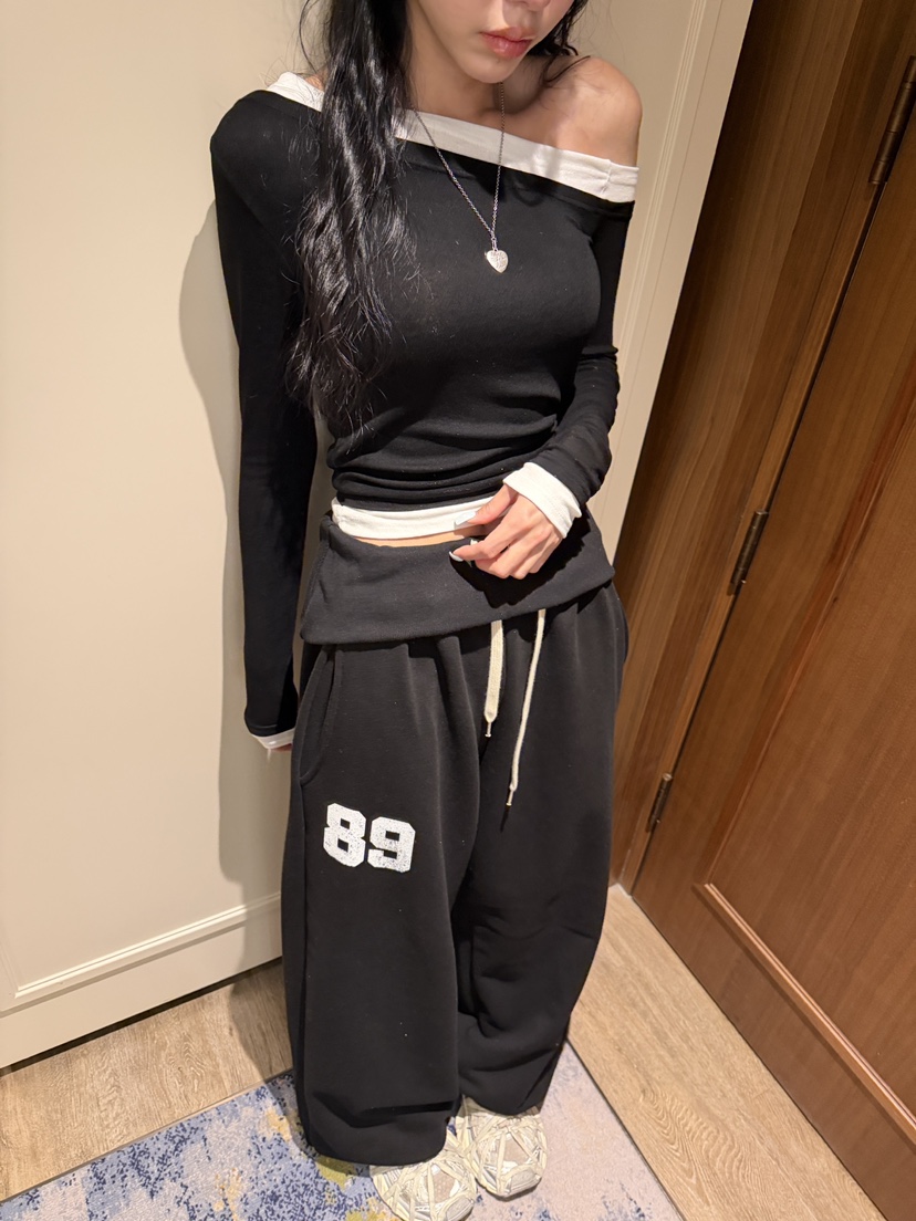 BADCALM韓國直郵實拍女裝新款熱賣推薦職業26春夏休閑休閑褲BADCALM休閑褲