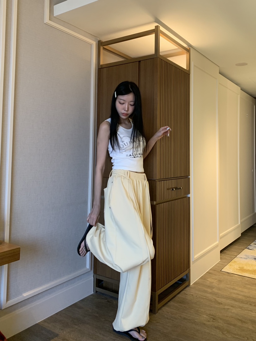 BADCALM韓國東大門代購女士新品推薦職業熱賣26春夏休閑褲BADCALM休閑褲