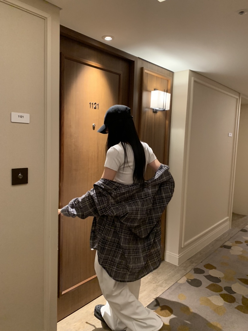 BADCALM韓國代購女裝新款休閑時尚人氣26春夏襯衫蕾絲衫格子BADCALM襯衫/蕾絲衫