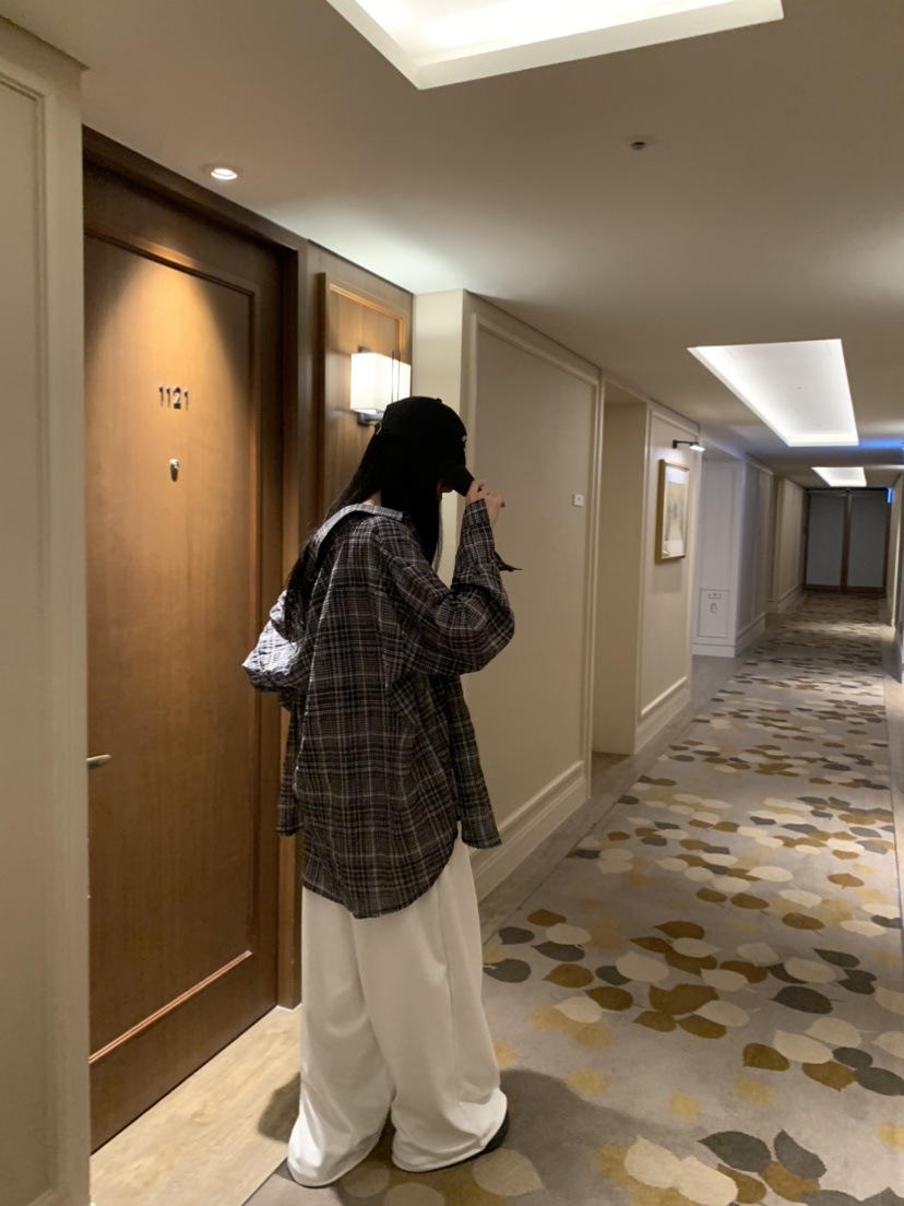 BADCALM韓國代購女裝新款休閑時尚人氣26春夏襯衫蕾絲衫格子BADCALM襯衫/蕾絲衫