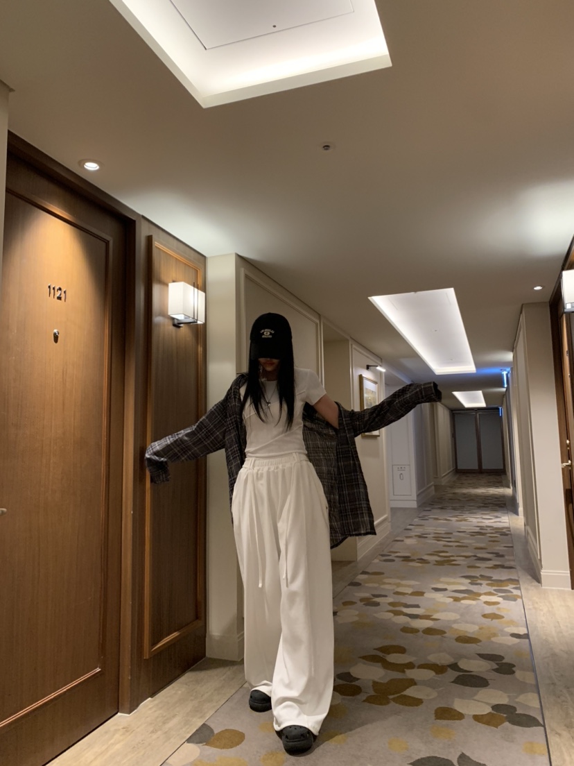 BADCALM韓國代購女裝新款休閑時尚人氣26春夏襯衫蕾絲衫格子BADCALM襯衫/蕾絲衫