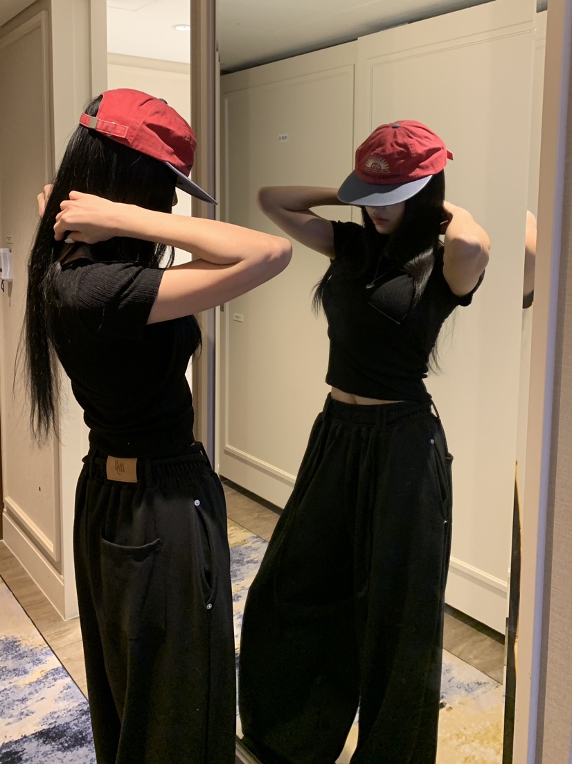 BADCALM韓國直郵女士新品推薦時尚休閑熱賣26春夏T恤鏤空BADCALMT恤