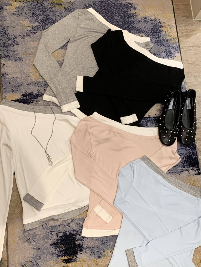 BADCALM韓國東大門直郵女裝新品時尚職業人氣長袖T恤折扣BADCALM長袖T恤