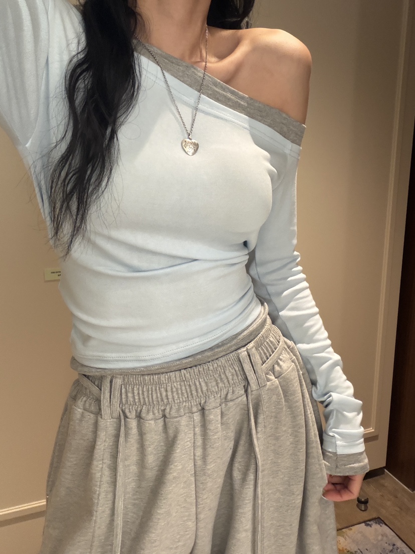 BADCALM韓國東大門直郵女裝新品時尚職業人氣長袖T恤折扣BADCALM長袖T恤