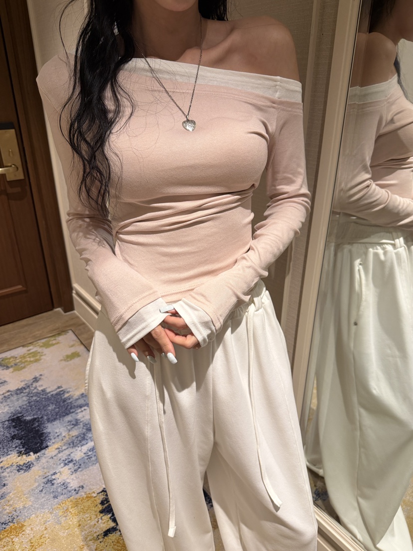 BADCALM韓國東大門直郵女裝新品時尚職業人氣長袖T恤折扣BADCALM長袖T恤圖色2