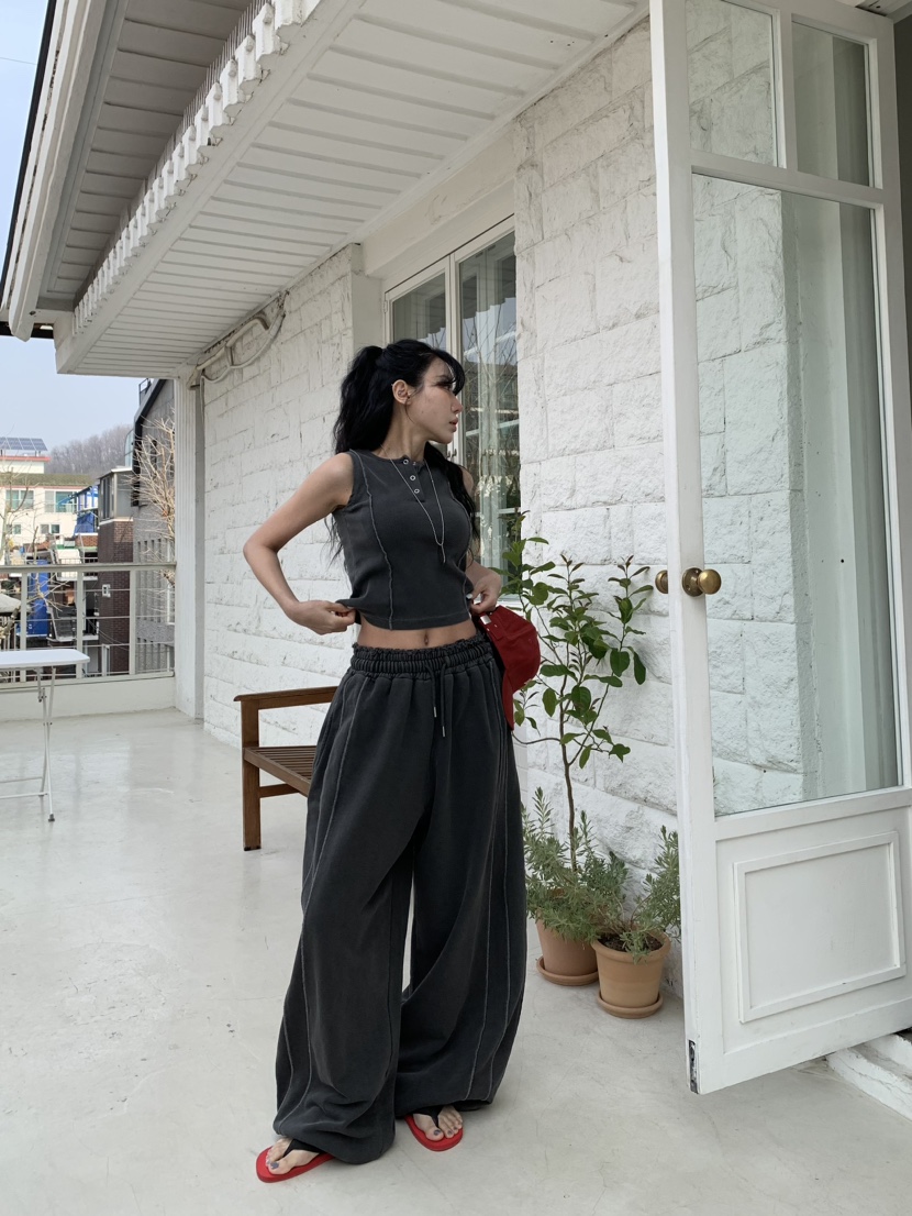 BADCALM韓國東大門代購女裝新品時尚熱賣人氣休閑職業休閑褲BADCALM休閑褲