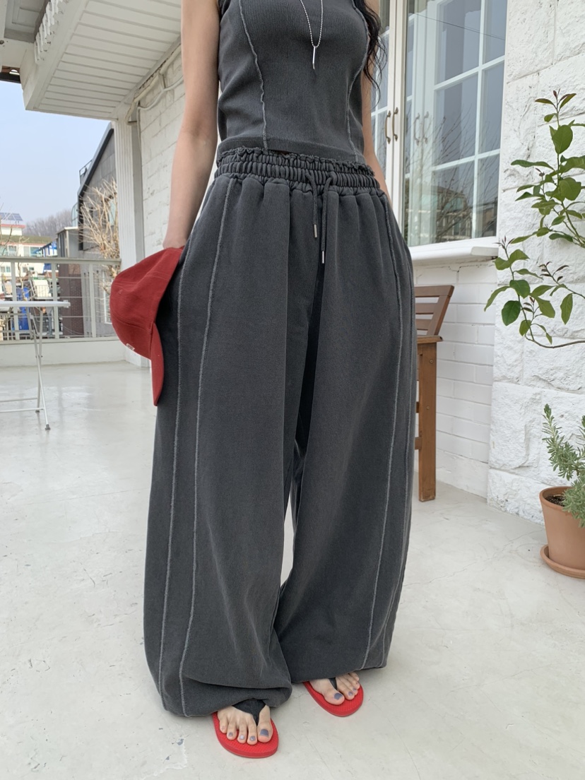 BADCALM韓國東大門代購女裝新品時尚熱賣人氣休閑職業休閑褲BADCALM休閑褲圖色1