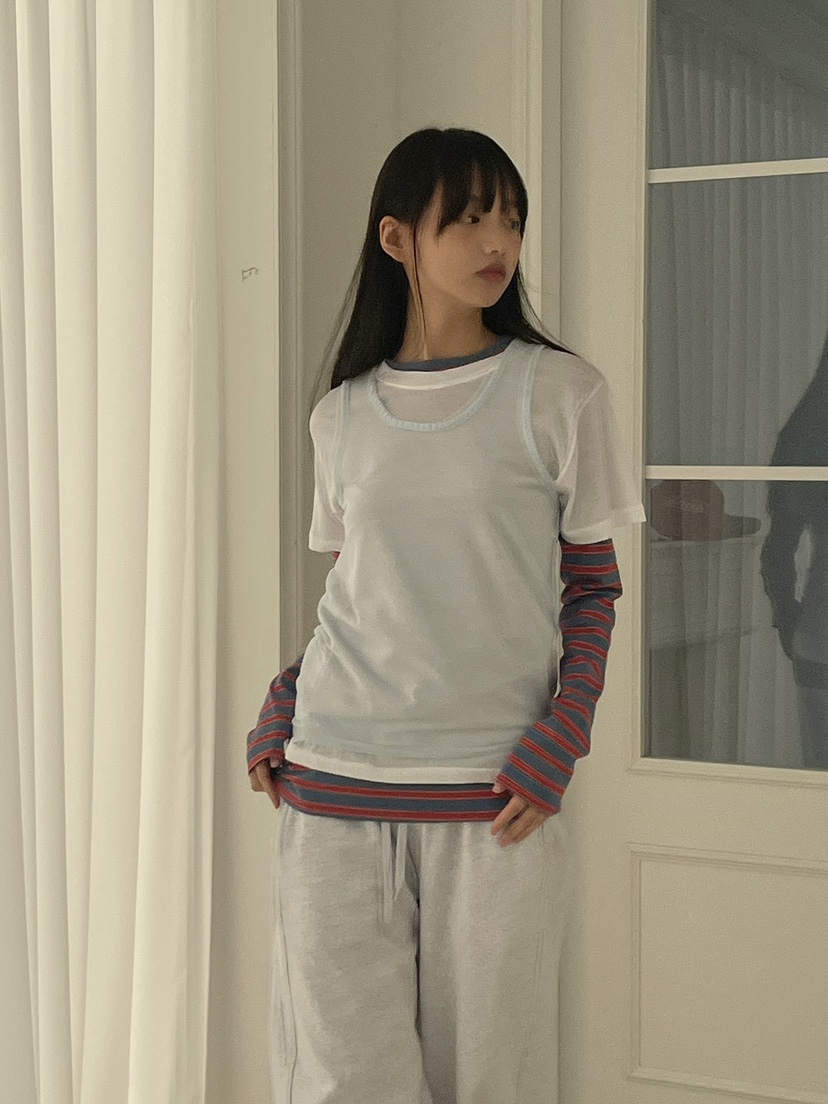 ANOTHER AVENUE韓國東大門直郵女裝新品熱賣吊帶背心網眼ANOTHER AVENUE吊帶/背心