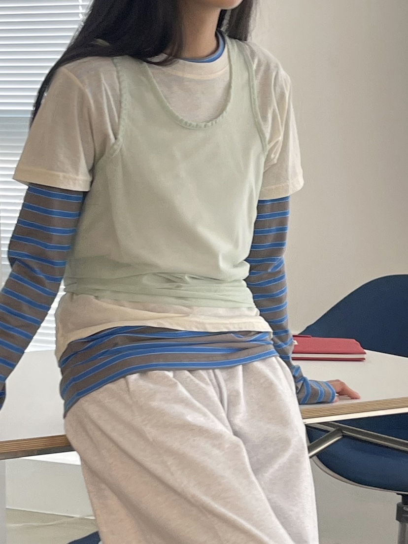 ANOTHER AVENUE韓國東大門直郵女裝新品熱賣吊帶背心網眼ANOTHER AVENUE吊帶/背心