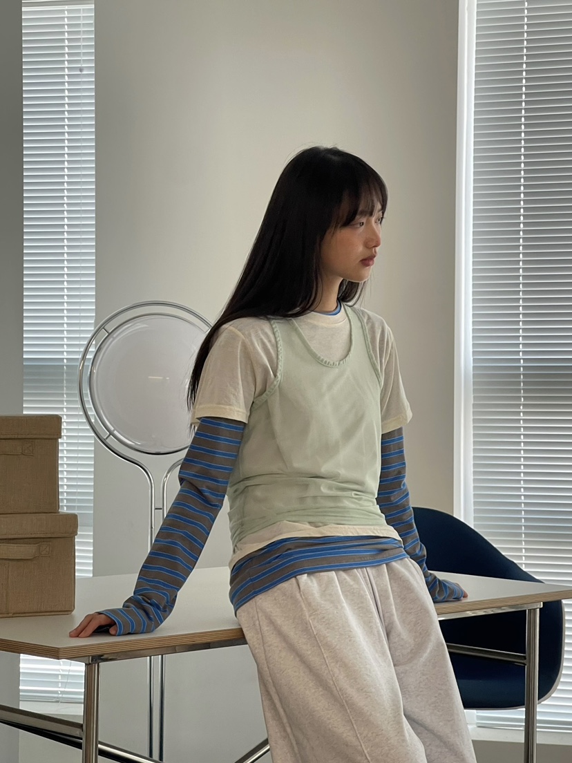 ANOTHER AVENUE韓國東大門直郵女裝新品熱賣吊帶背心網眼ANOTHER AVENUE吊帶/背心