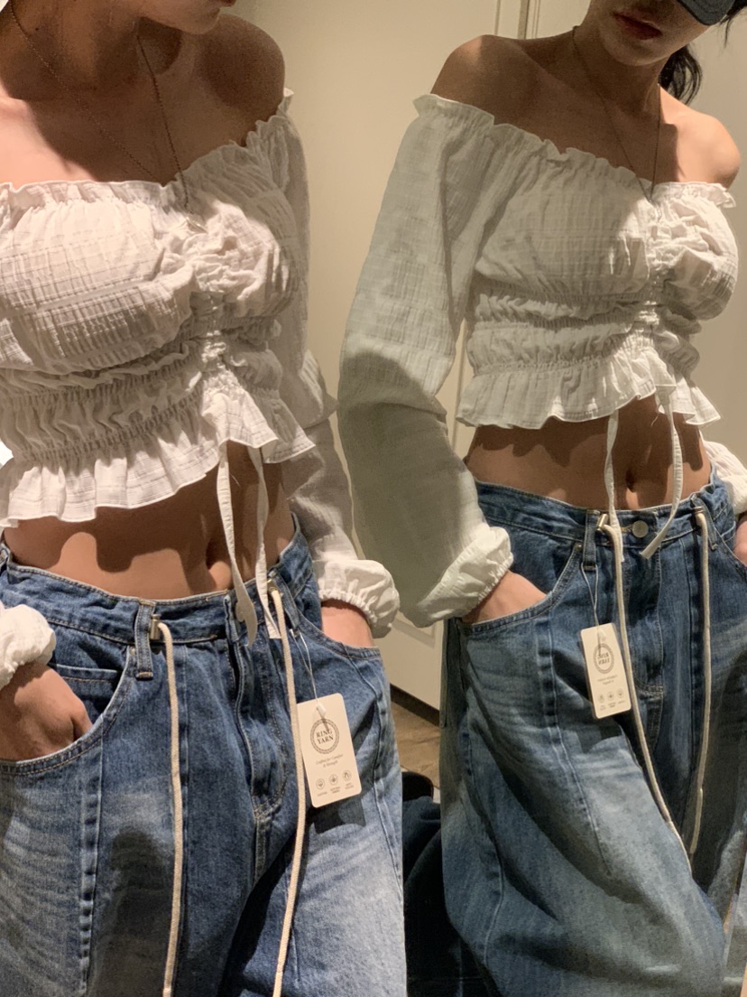 BADCALM韓國直郵實拍女裝新品時尚推薦人氣熱賣襯衫蕾絲衫BADCALM襯衫/蕾絲衫