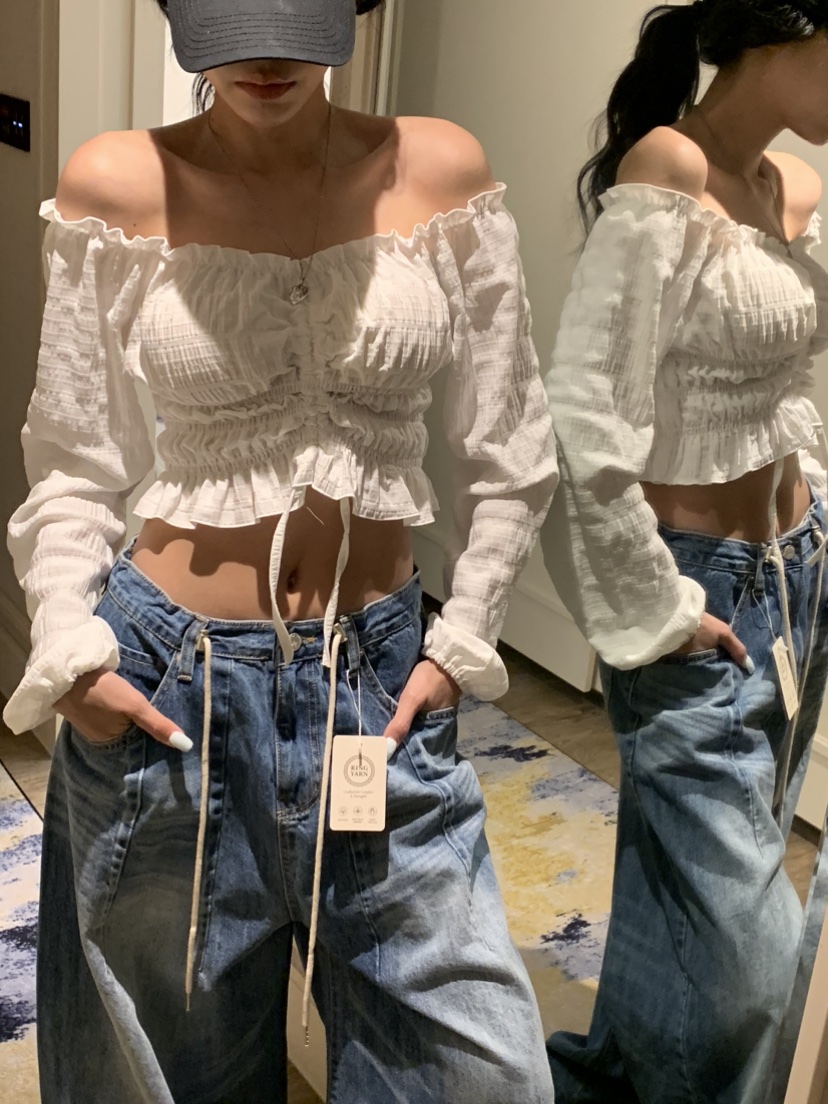 BADCALM韓國直郵實拍女裝新品時尚推薦人氣熱賣襯衫蕾絲衫BADCALM襯衫/蕾絲衫