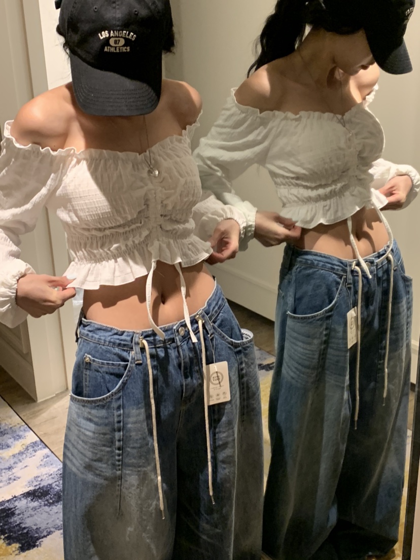 BADCALM韓國直郵實拍女裝新品時尚推薦人氣熱賣襯衫蕾絲衫BADCALM襯衫/蕾絲衫