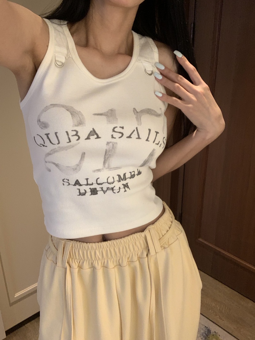 BADCALM韓國東大門代購女裝新款時尚推薦26春夏熱賣吊帶背心BADCALM吊帶/背心圖色1