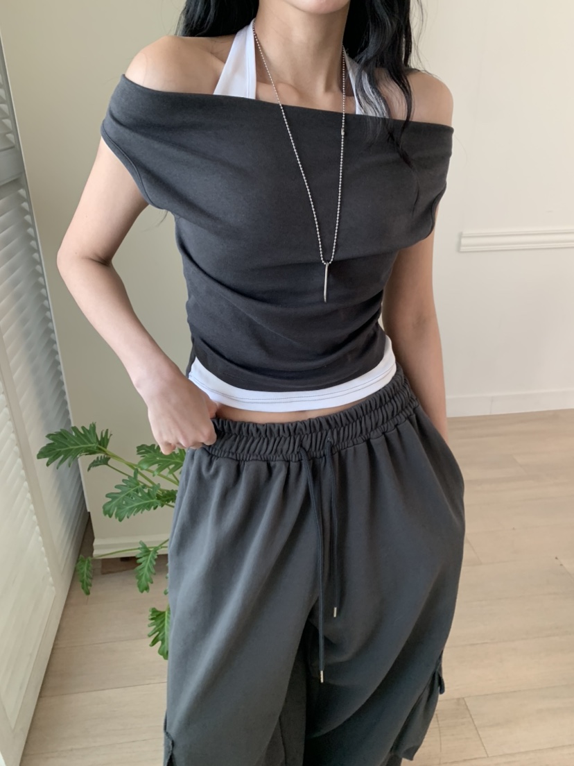 BADCALM韓國直郵實拍女士新品時尚職業推薦熱賣休閑26春夏T恤BADCALMT恤