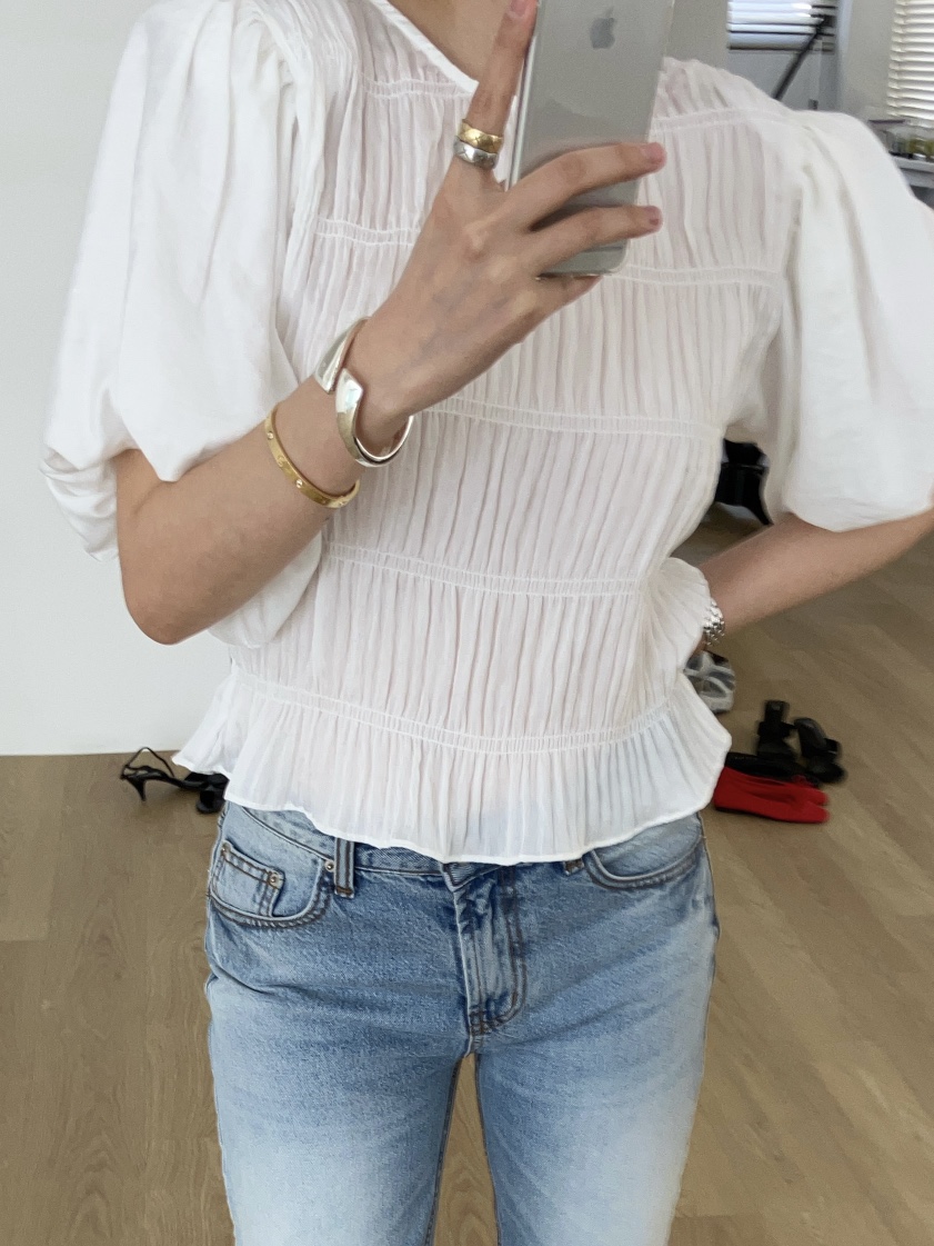 MADE-P韓國代購女裝新款熱賣人氣職業時尚休閑襯衫蕾絲衫MADE-P襯衫/蕾絲衫