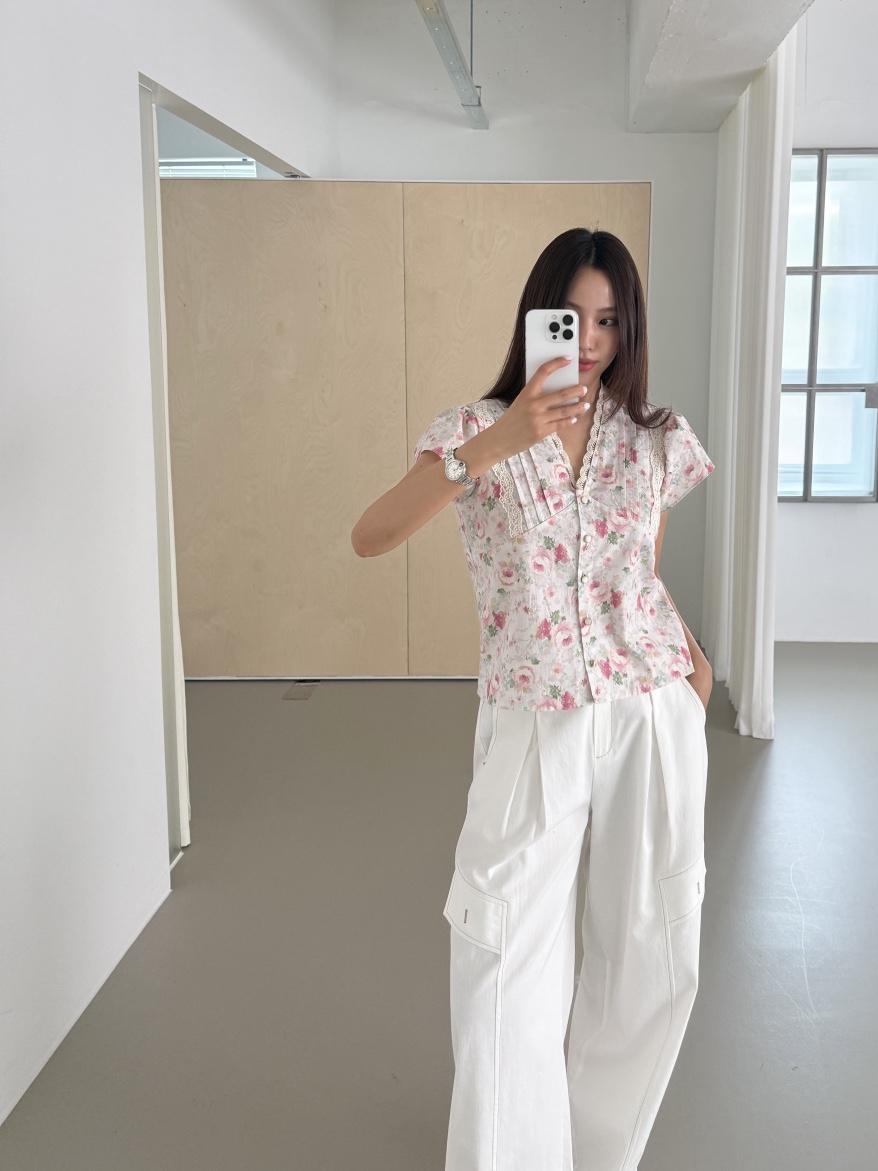 MOSMOS韓國直郵實拍女裝新品休閑人氣時尚26春夏襯衫蕾絲衫MOSMOS襯衫/蕾絲衫