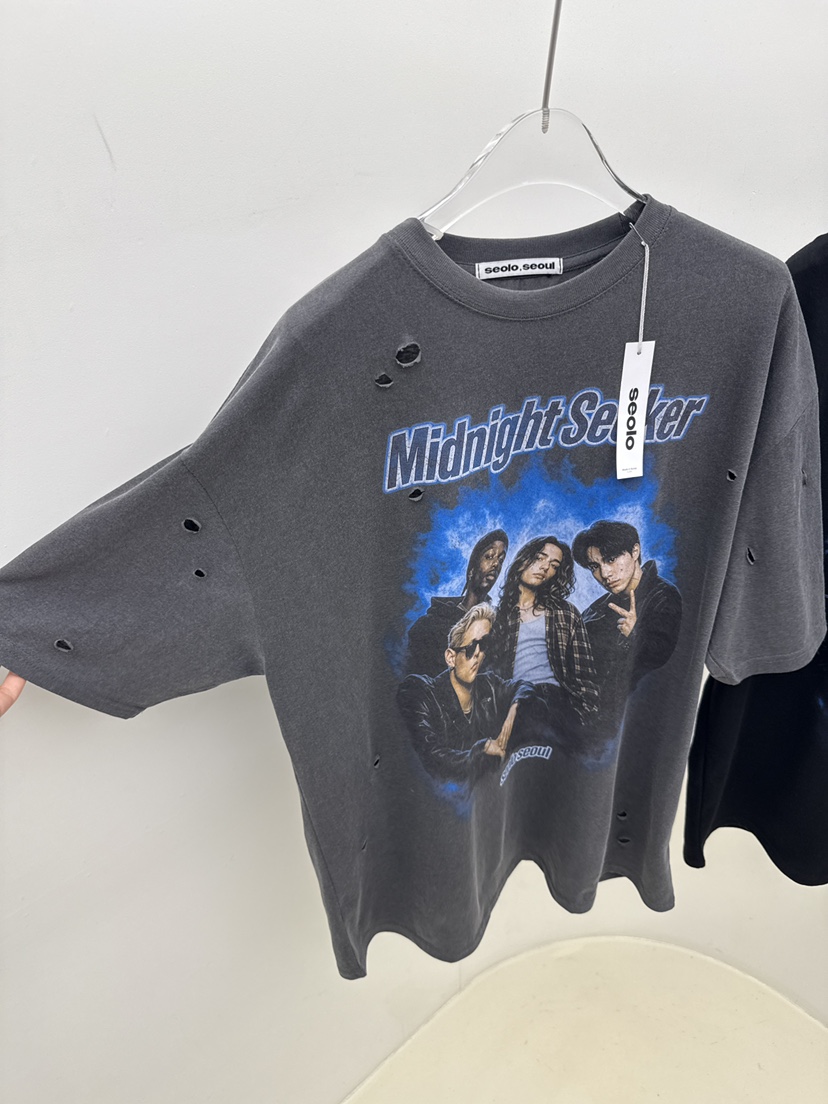 SEOLO韓國代購女裝新品職業26春夏時尚推薦熱賣人氣T恤復古Seolo seoulT恤