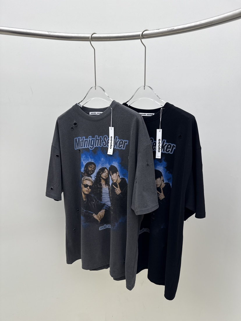 SEOLO韓國代購女裝新品職業26春夏時尚推薦熱賣人氣T恤復古Seolo seoulT恤