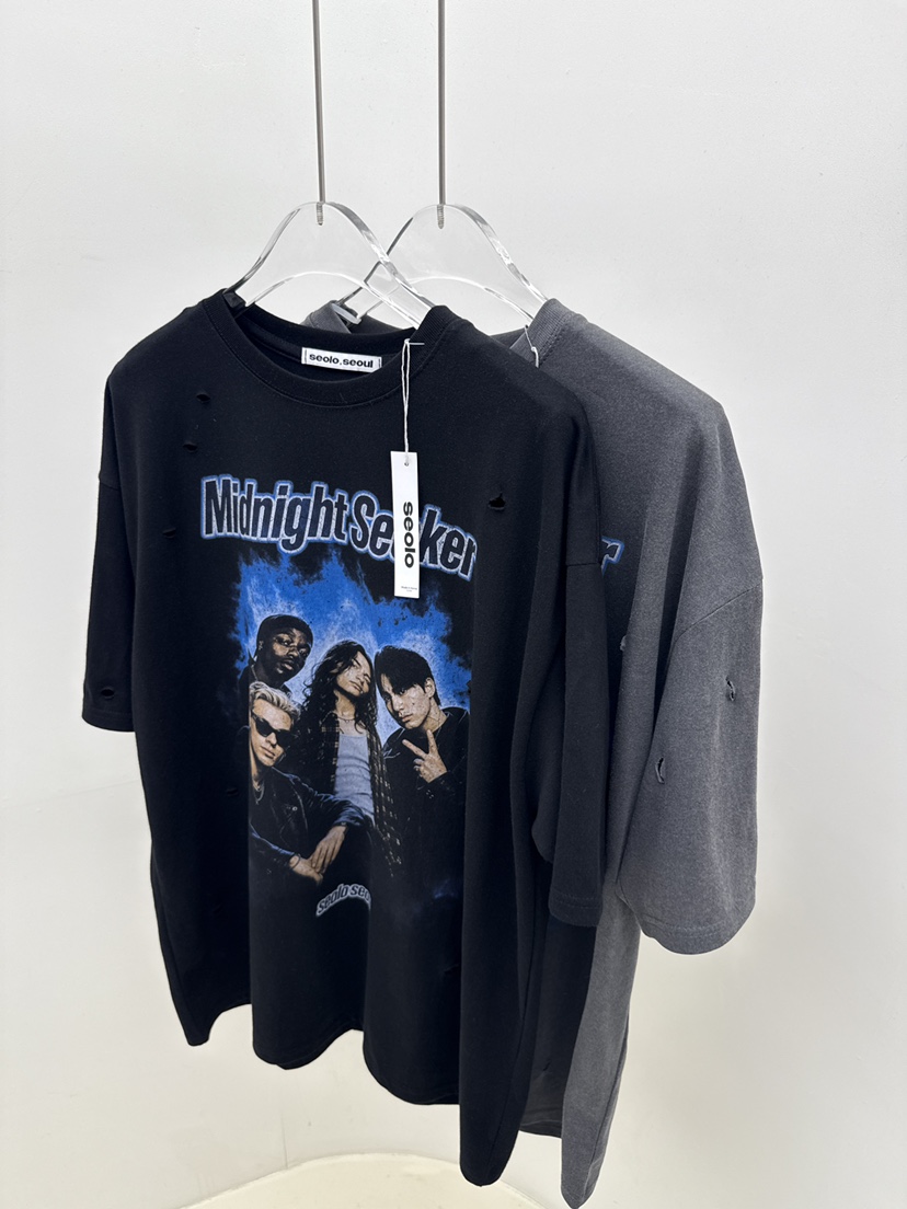 SEOLO韓國代購女裝新品職業26春夏時尚推薦熱賣人氣T恤復古Seolo seoulT恤