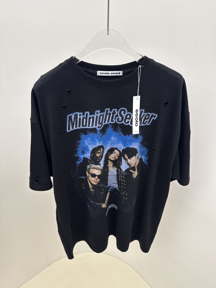 SEOLO韓國代購女裝新品職業26春夏時尚推薦熱賣人氣T恤復古Seolo seoulT恤圖色2