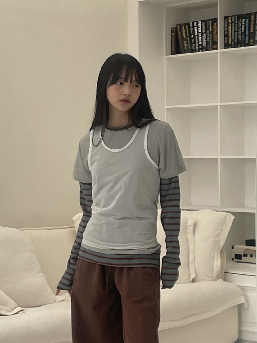 ANOTHER AVENUE韓國直郵實拍女士新品推薦職業休閑長袖T恤ANOTHER AVENUE長袖T恤