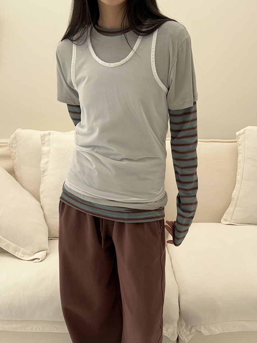 ANOTHER AVENUE韓國直郵實拍女士新品推薦職業休閑長袖T恤ANOTHER AVENUE長袖T恤