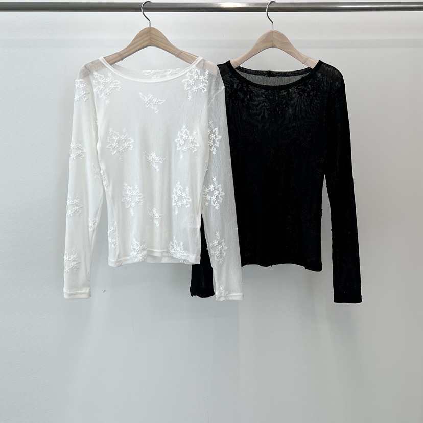 ANOTHER AVENUE韓國代購女裝新品時尚人氣熱賣長袖T恤提花ANOTHER AVENUE長袖T恤