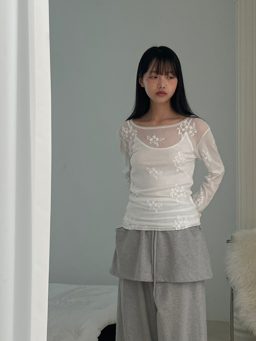 ANOTHER AVENUE韓國代購女裝新品時尚人氣熱賣長袖T恤提花ANOTHER AVENUE長袖T恤