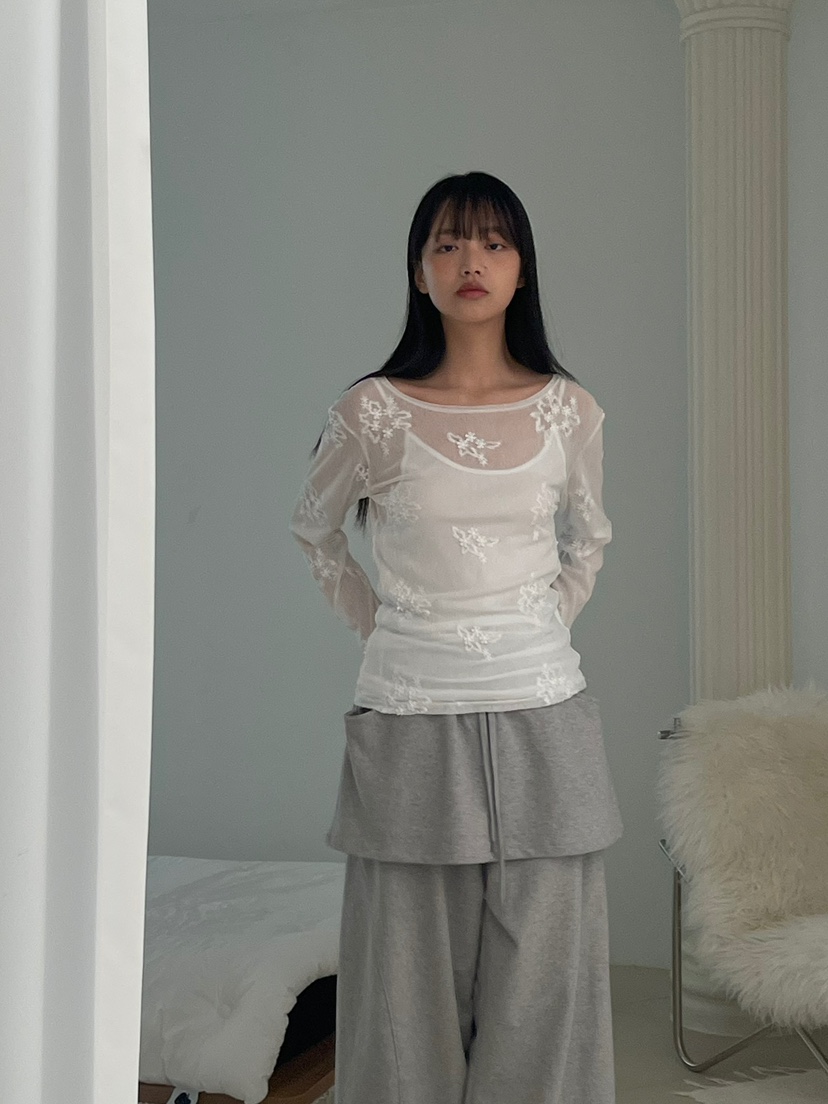 ANOTHER AVENUE韓國代購女裝新品時尚人氣熱賣長袖T恤提花ANOTHER AVENUE長袖T恤