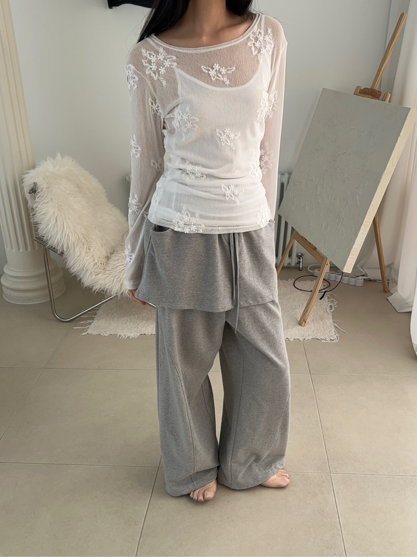 ANOTHER AVENUE韓國代購女裝新品時尚人氣熱賣長袖T恤提花ANOTHER AVENUE長袖T恤