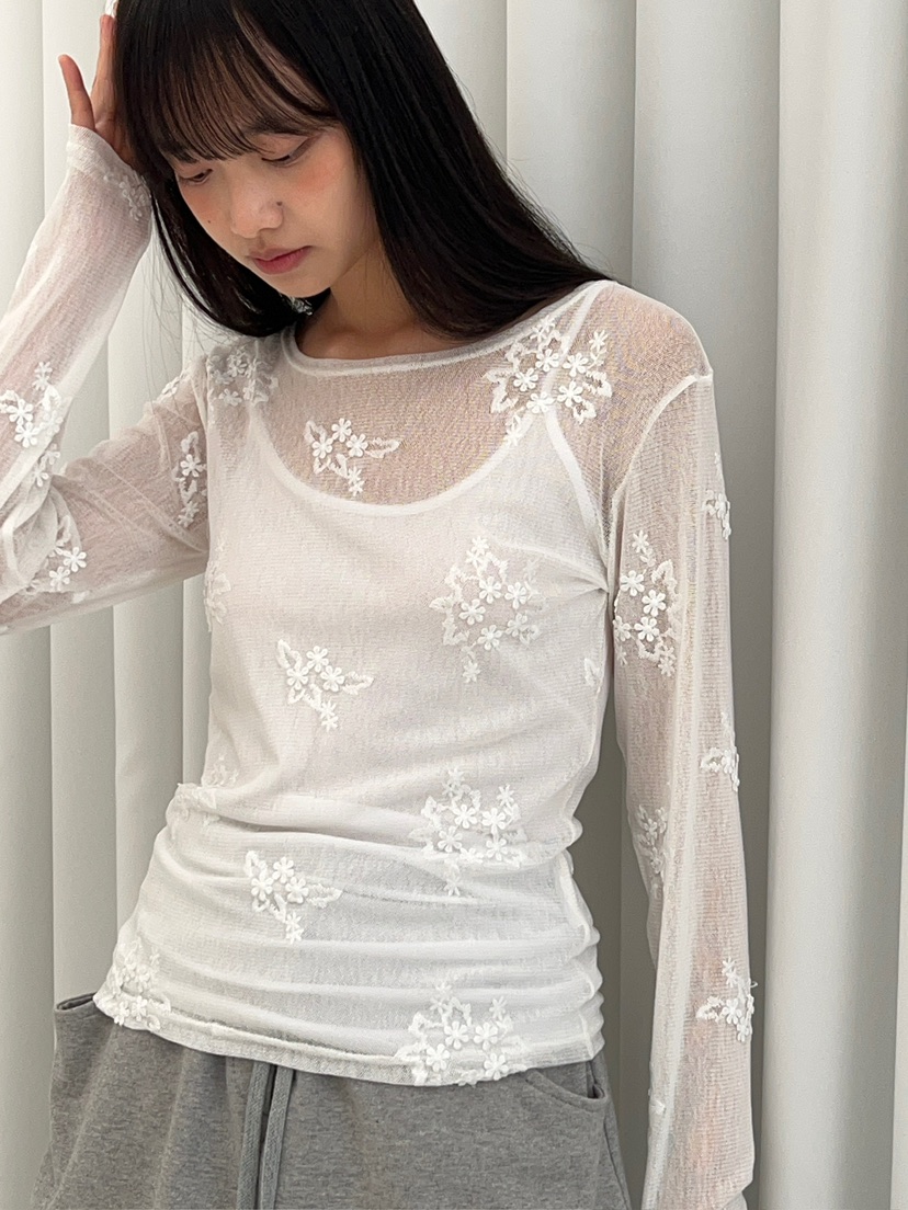 ANOTHER AVENUE韓國代購女裝新品時尚人氣熱賣長袖T恤提花ANOTHER AVENUE長袖T恤