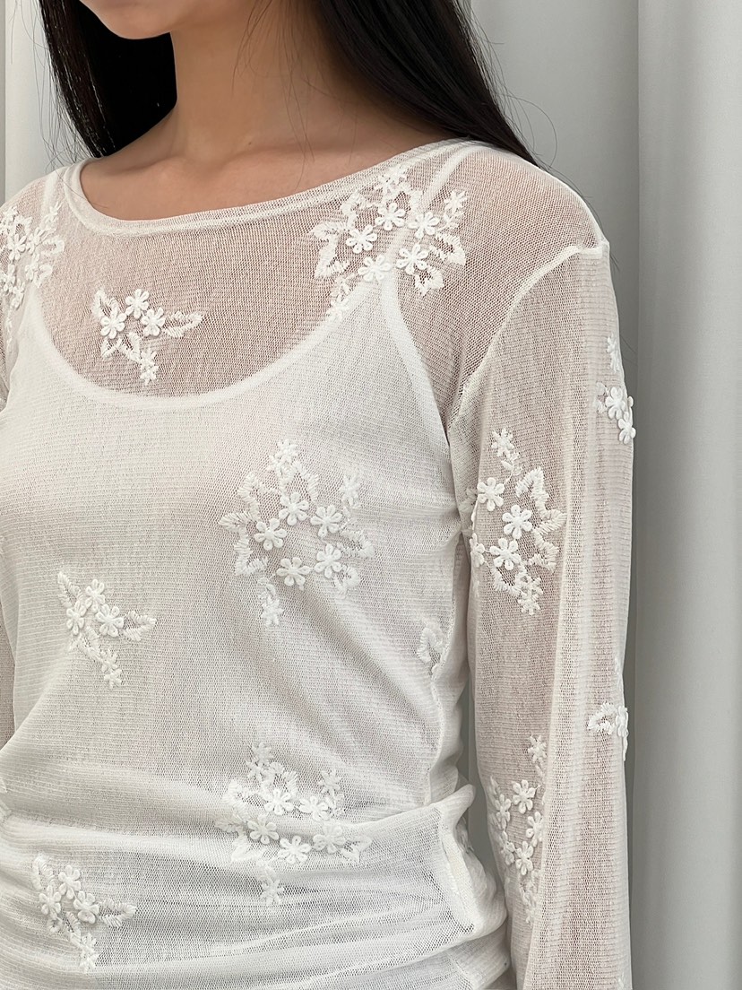 ANOTHER AVENUE韓國代購女裝新品時尚人氣熱賣長袖T恤提花ANOTHER AVENUE長袖T恤