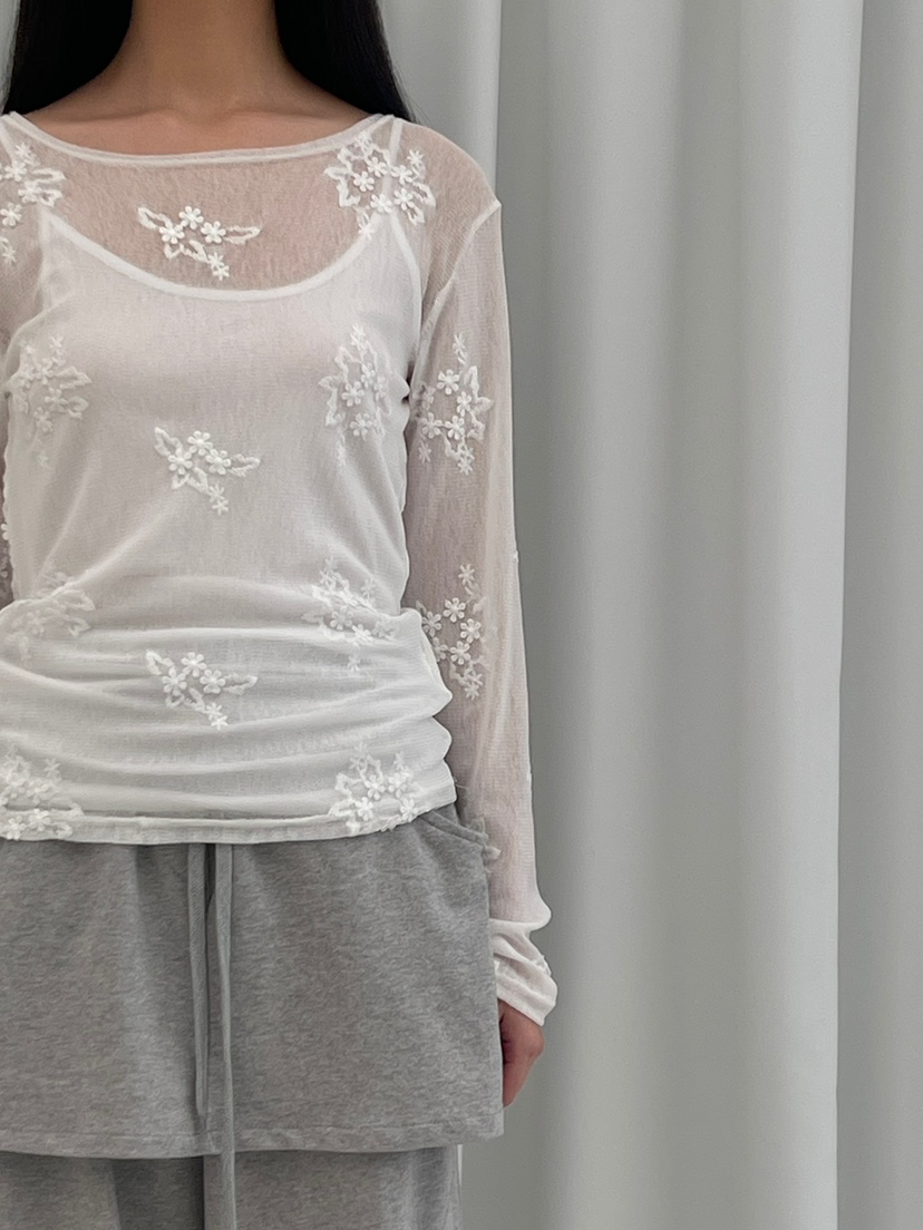 ANOTHER AVENUE韓國代購女裝新品時尚人氣熱賣長袖T恤提花ANOTHER AVENUE長袖T恤