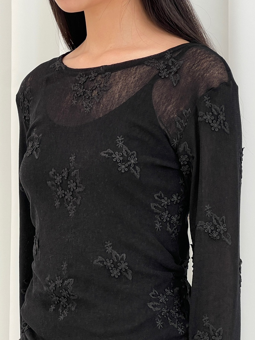 ANOTHER AVENUE韓國代購女裝新品時尚人氣熱賣長袖T恤提花ANOTHER AVENUE長袖T恤