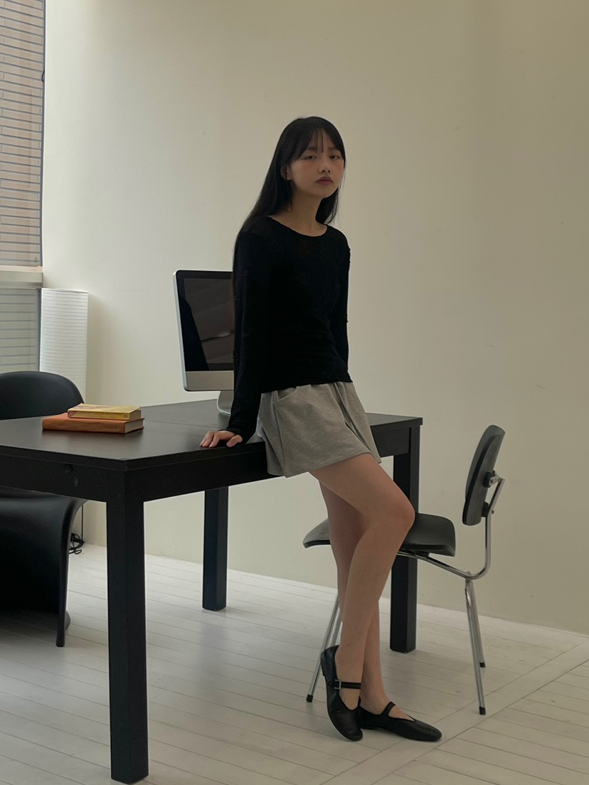 ANOTHER AVENUE韓國代購女裝新品時尚人氣熱賣長袖T恤提花ANOTHER AVENUE長袖T恤