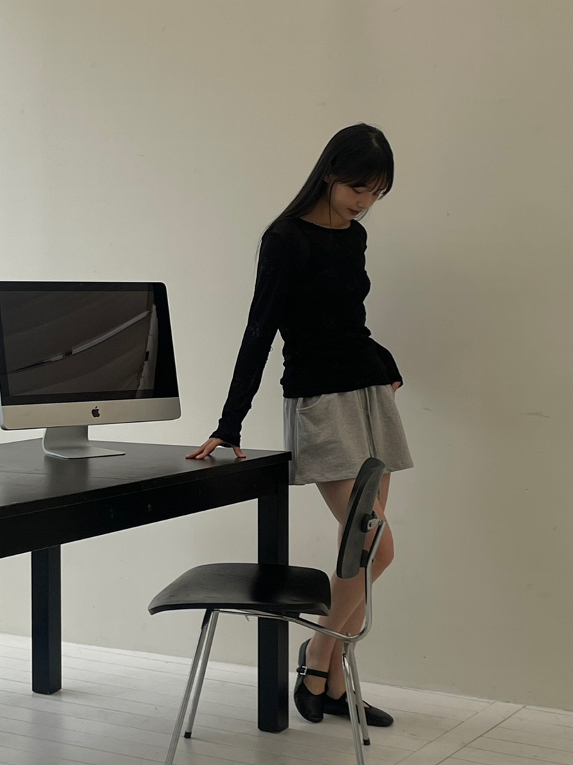 ANOTHER AVENUE韓國代購女裝新品時尚人氣熱賣長袖T恤提花ANOTHER AVENUE長袖T恤