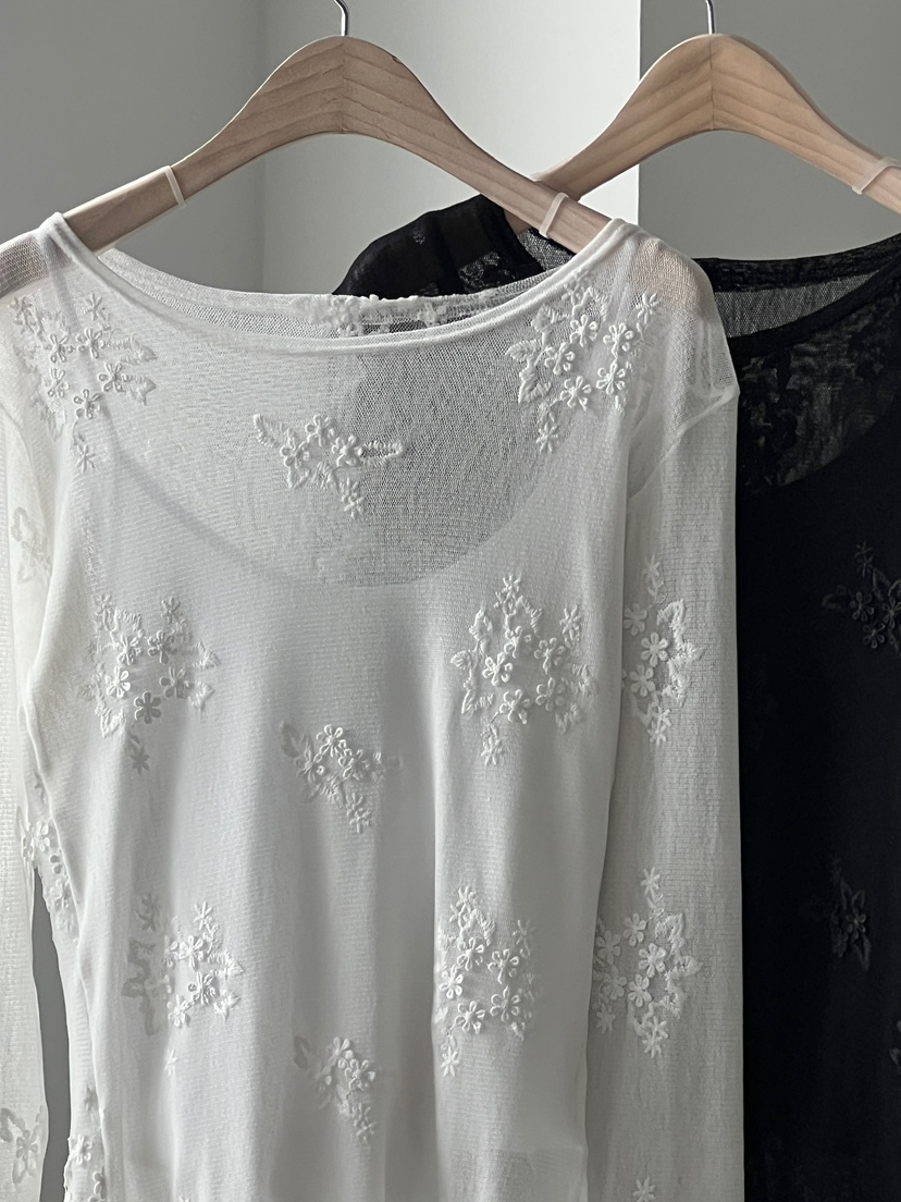 ANOTHER AVENUE韓國代購女裝新品時尚人氣熱賣長袖T恤提花ANOTHER AVENUE長袖T恤