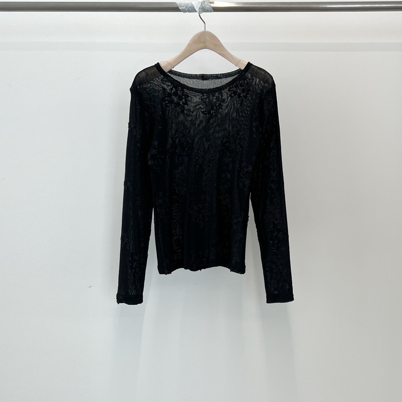 ANOTHER AVENUE韓國代購女裝新品時尚人氣熱賣長袖T恤提花ANOTHER AVENUE長袖T恤圖色2