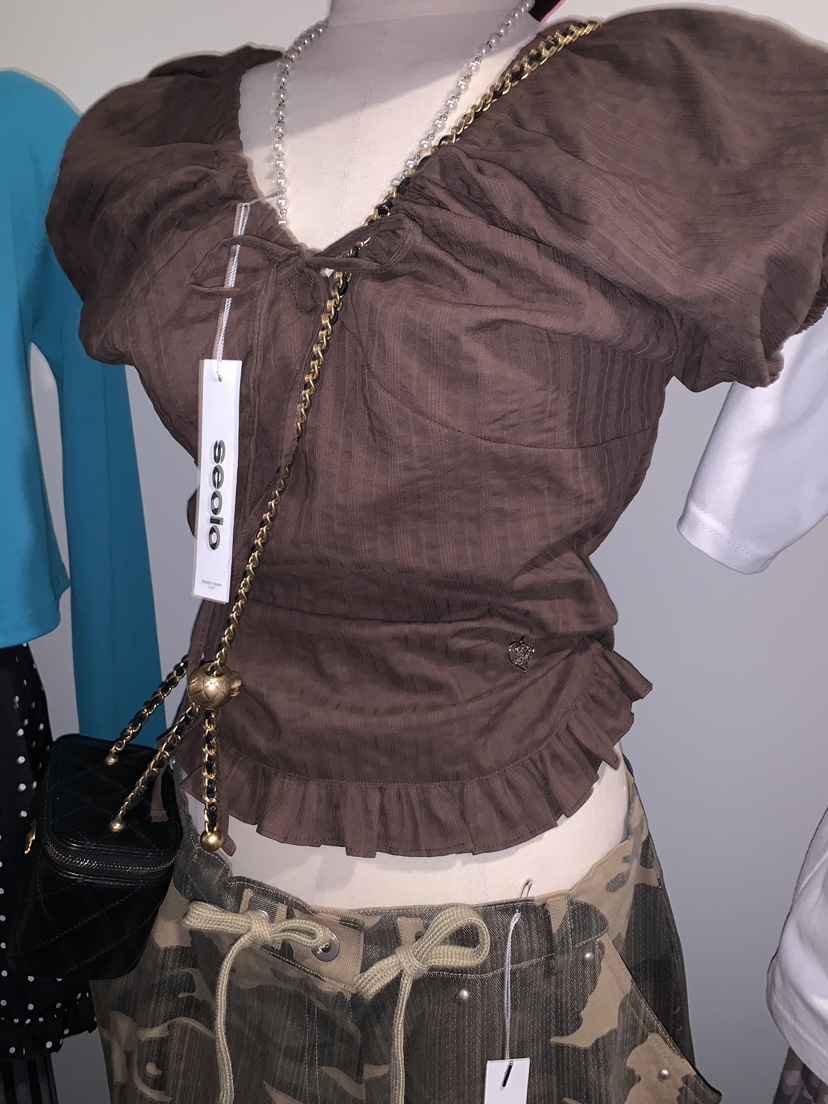 SEOLO韓國代購女士新品熱賣推薦職業休閑26春夏襯衫蕾絲衫Seolo seoul襯衫/蕾絲衫