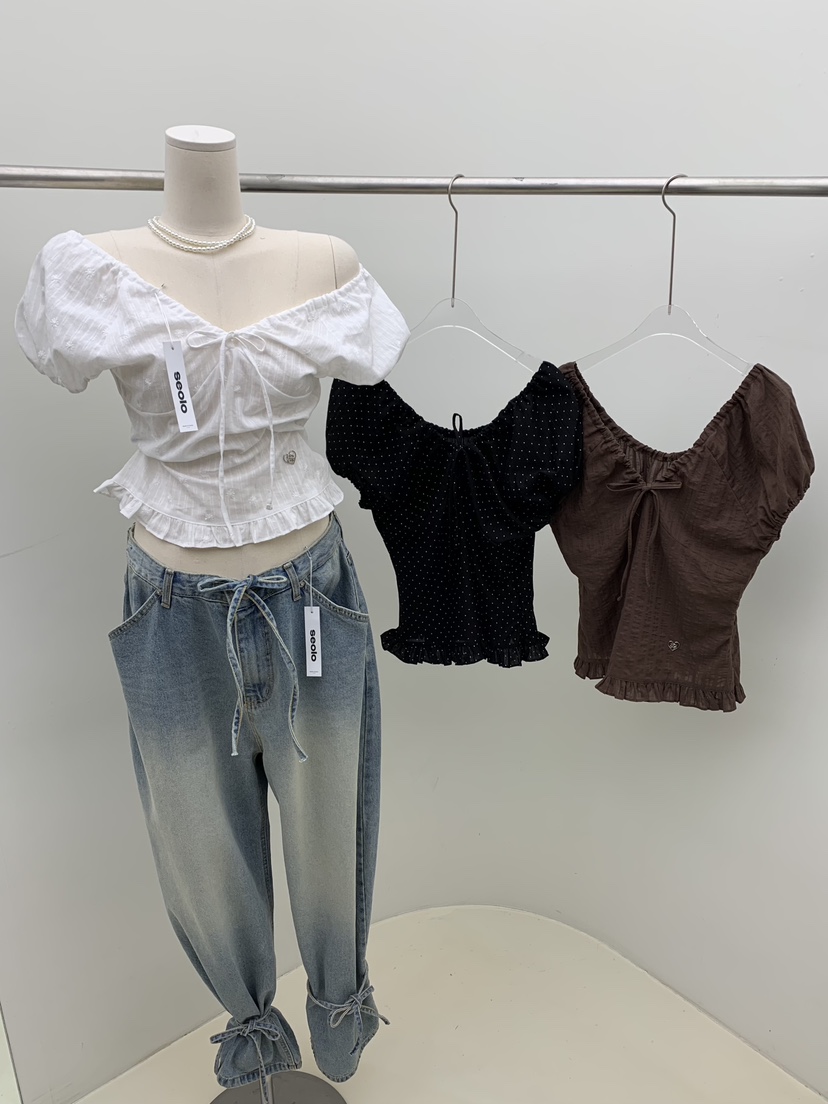 SEOLO韓國代購女士新品熱賣推薦職業休閑26春夏襯衫蕾絲衫Seolo seoul襯衫/蕾絲衫