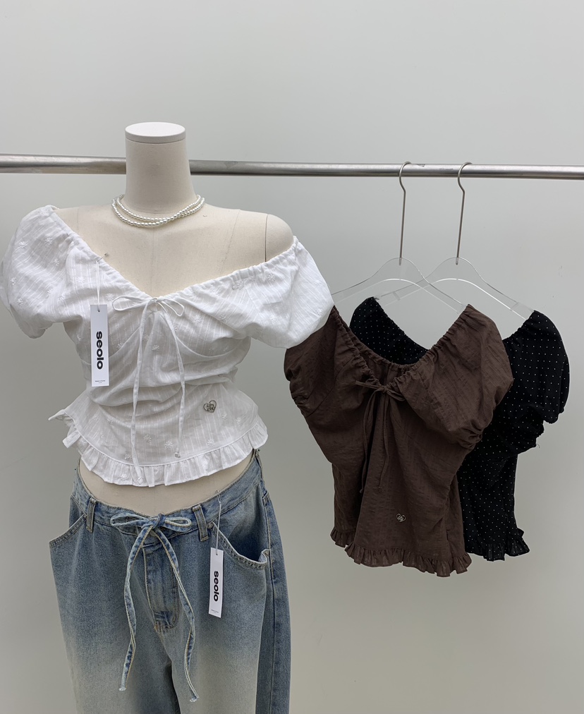 SEOLO韓國代購女士新品熱賣推薦職業休閑26春夏襯衫蕾絲衫Seolo seoul襯衫/蕾絲衫