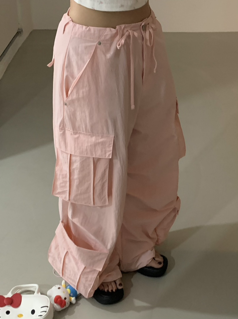 SEOLO韓國代購女士新品26春夏時尚人氣推薦休閑褲口袋花朵Seolo seoul休閑褲