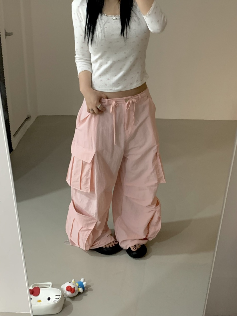 SEOLO韓國代購女士新品26春夏時尚人氣推薦休閑褲口袋花朵Seolo seoul休閑褲