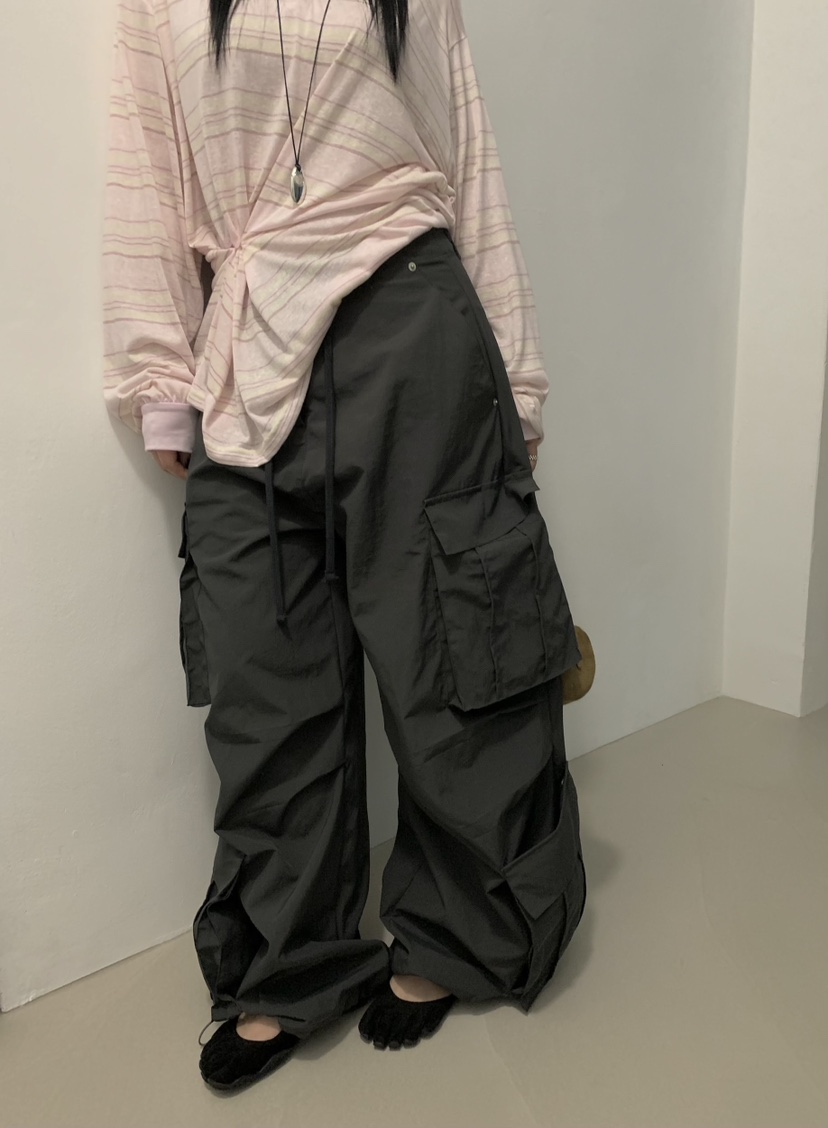 SEOLO韓國代購女士新品26春夏時尚人氣推薦休閑褲口袋花朵Seolo seoul休閑褲