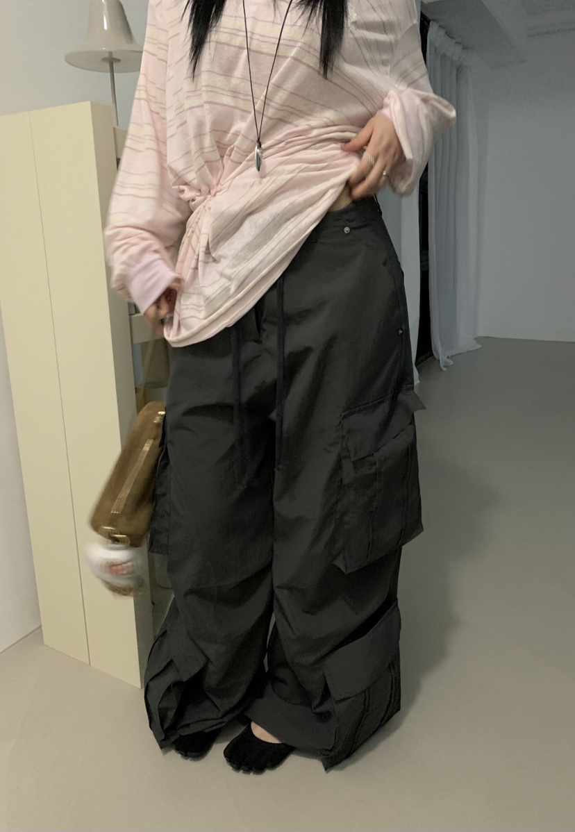 SEOLO韓國代購女士新品26春夏時尚人氣推薦休閑褲口袋花朵Seolo seoul休閑褲