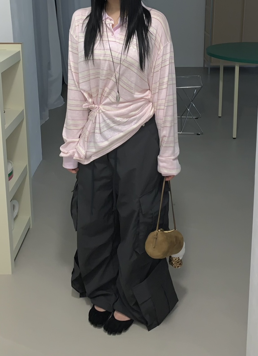 SEOLO韓國代購女士新品26春夏時尚人氣推薦休閑褲口袋花朵Seolo seoul休閑褲