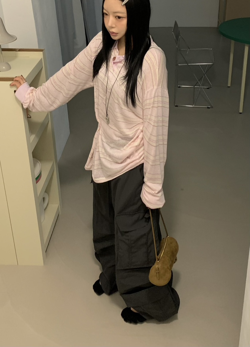 SEOLO韓國代購女士新品26春夏時尚人氣推薦休閑褲口袋花朵Seolo seoul休閑褲